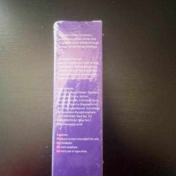 NIB Produce V34 Purple Colour Corrector Focus Teeth Whitening Paste 30ML 04/27 - Picture 2 of 5